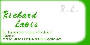 richard lapis business card